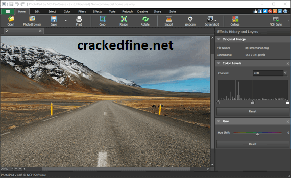 NCH PhotoPad Image Editor 11.47 for windows download free